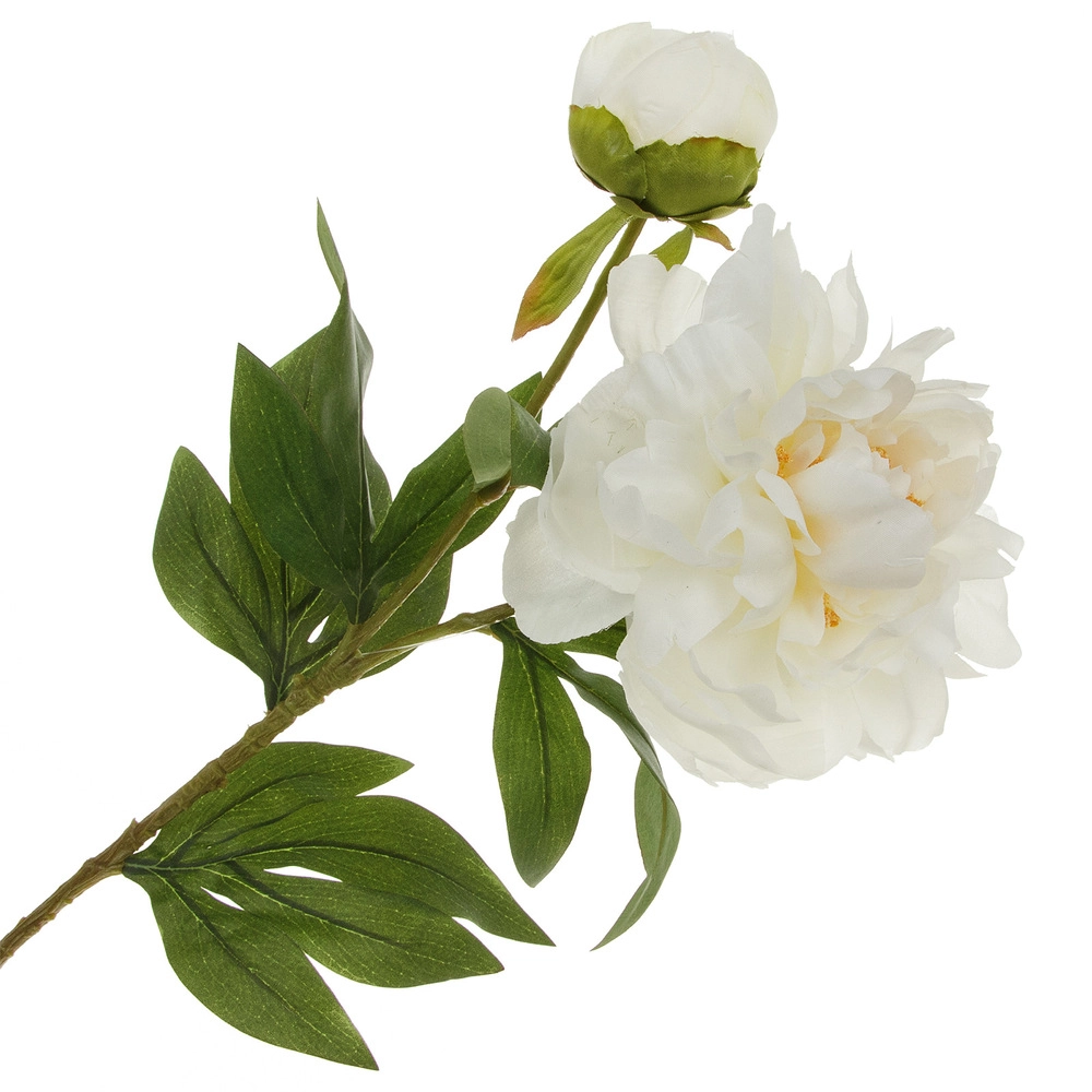 Цветок искусственный "Пион", H67 см Белый