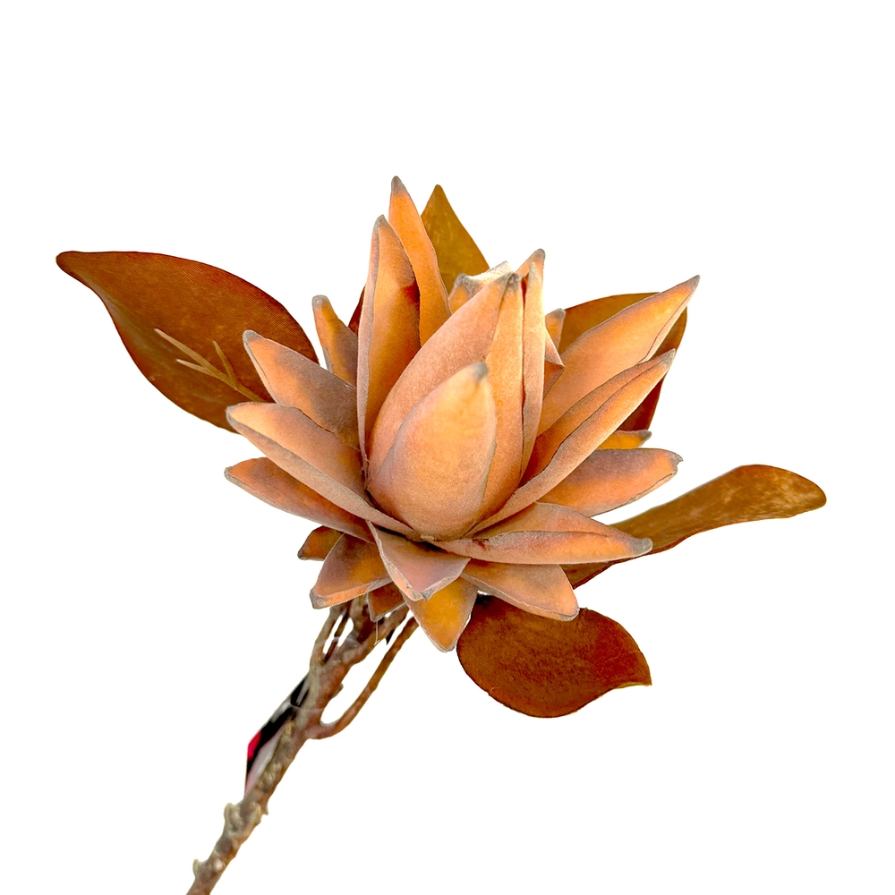 Цветок искусственный "Протея", H53 см Персиковый