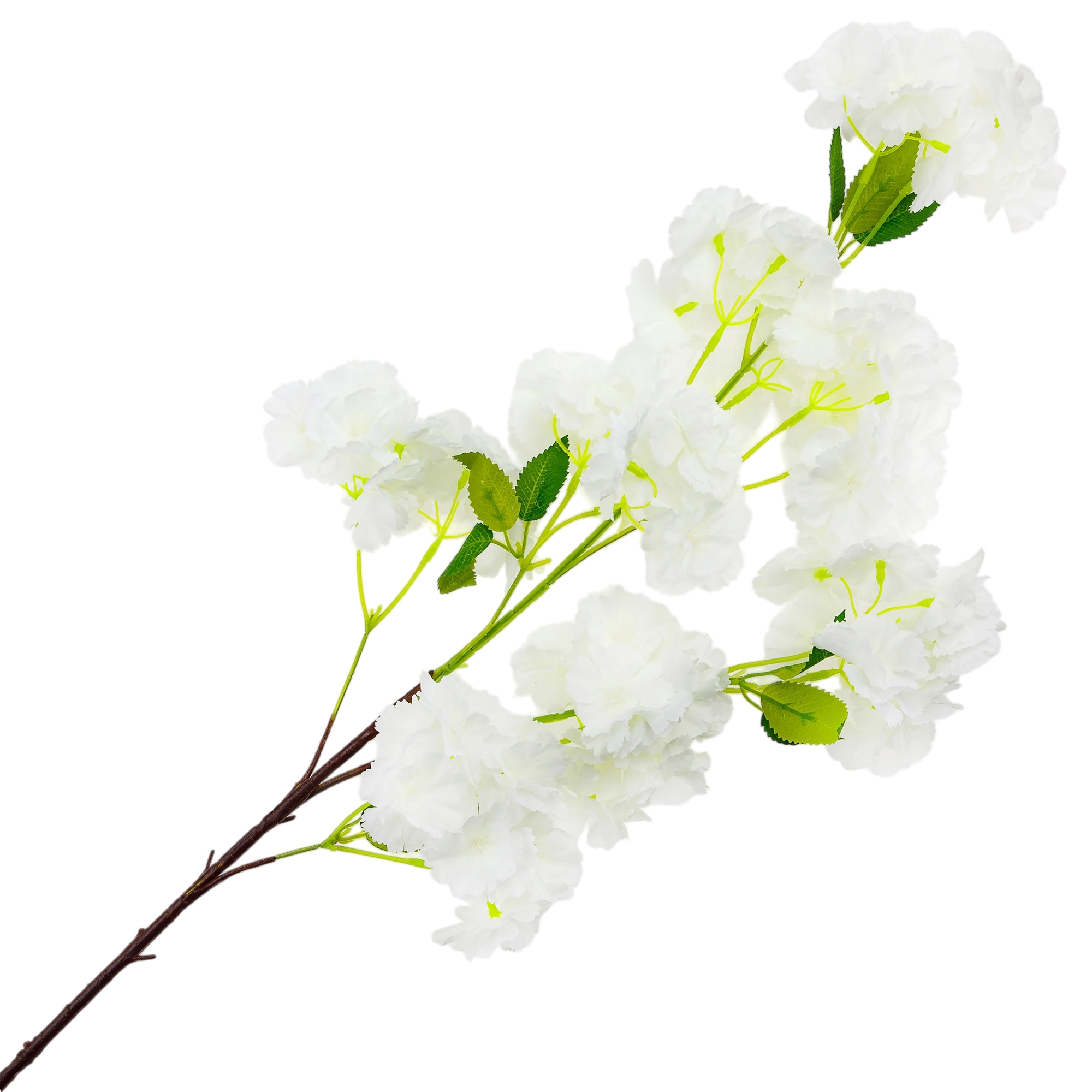 Ветка искусственная "Сакура", H90 см Белый