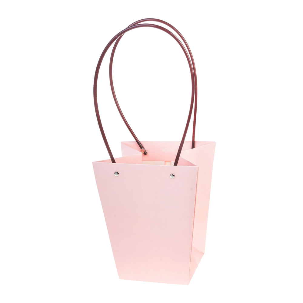 Сумка подарочная (картон), 17x11,5xH20 см, набор (10 шт), с ламинацией Розовый