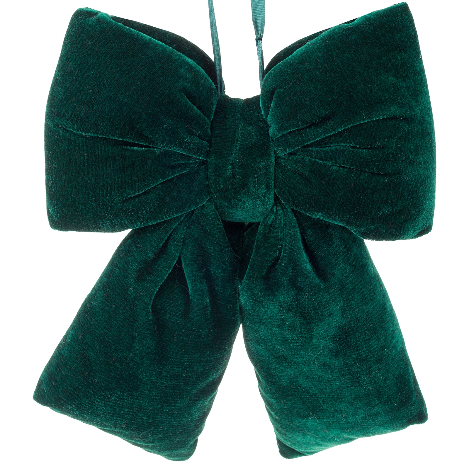 Елочная игрушка "Бант" (бархат), 21x6,5xH29 см Зеленый