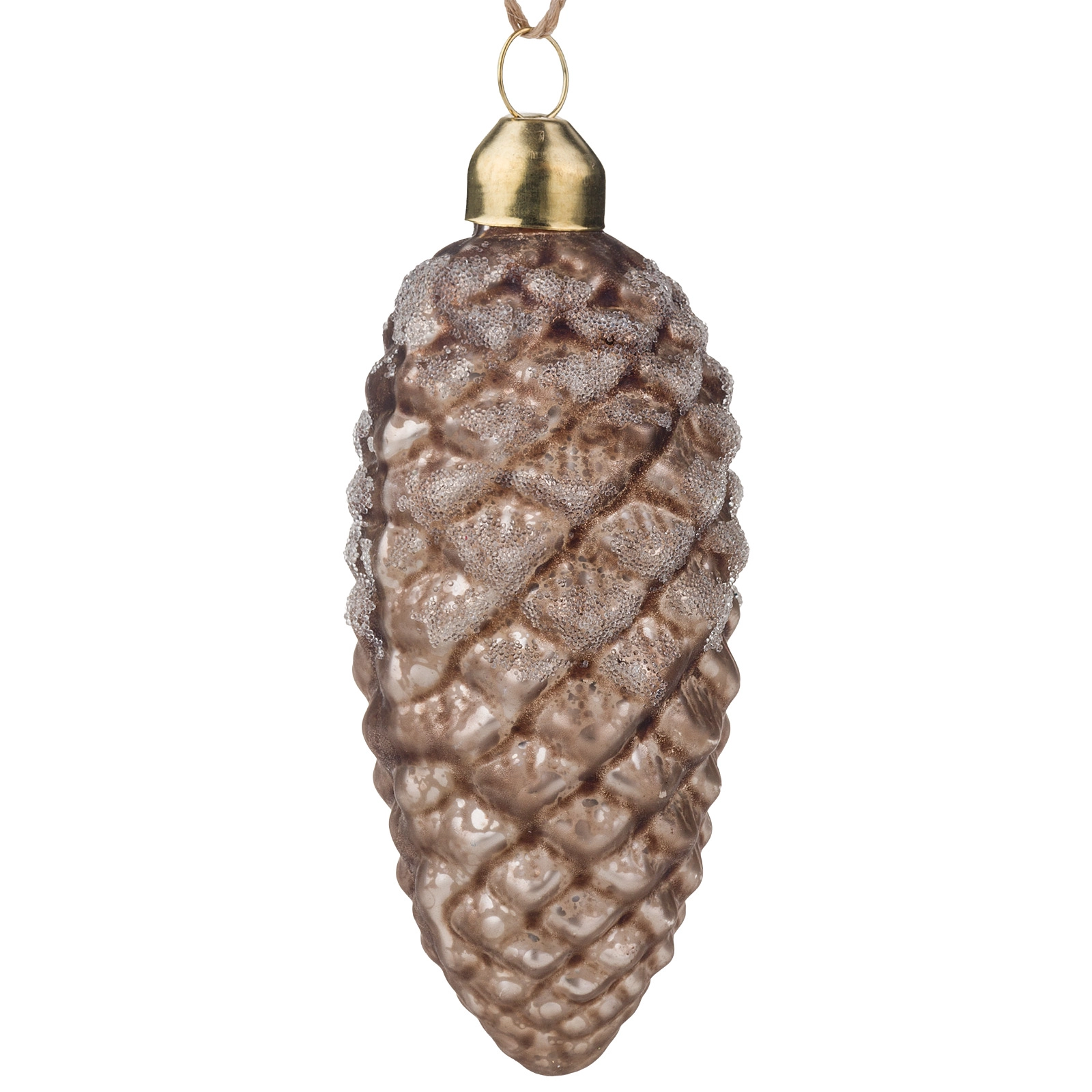 Елочная игрушка "Шишка" (стекло), 4,5xH9 см Бронзовый