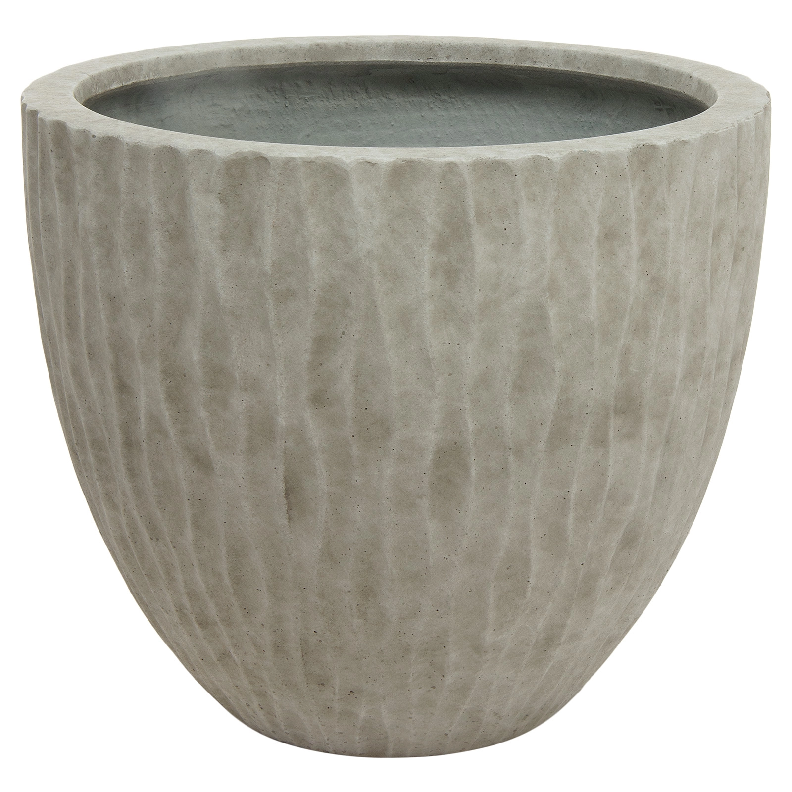 Кашпо Nobilis Marco "Waves Ash-grey Round" (файкостоун), D42xH36 см Светло-серый