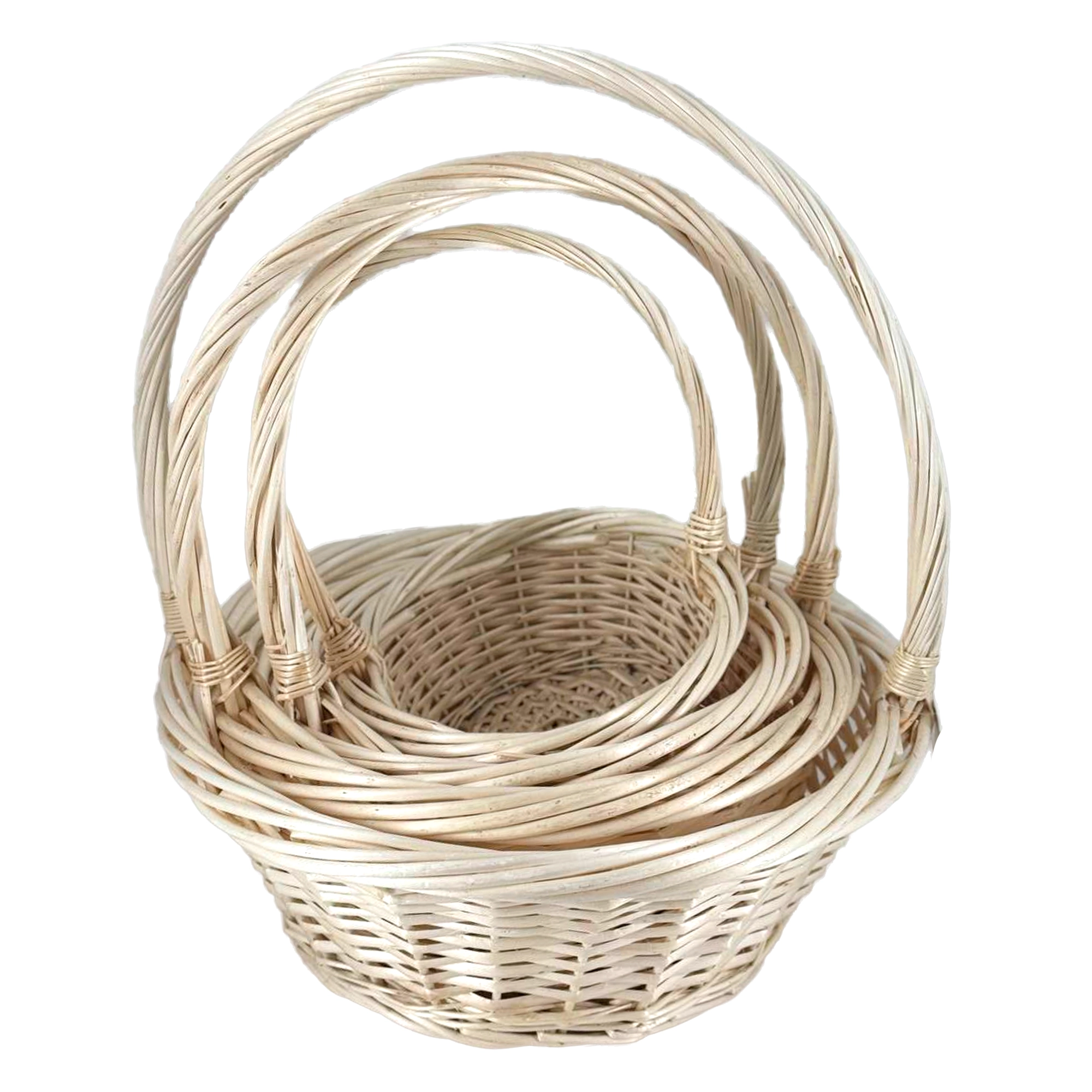 Корзина плетеная (ива), 46х38хH14/54 см, 28х22хH11/33 см, набор (4 шт) Натуральный