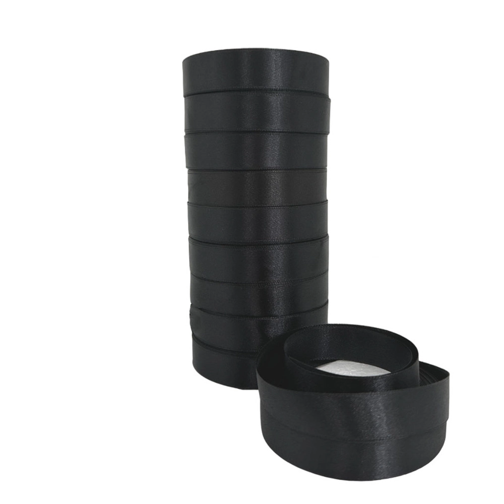 Лента атлас, 20 ммx25 ярд Черный
