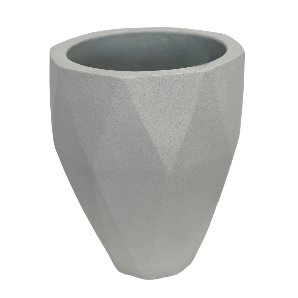 Кашпо Nobilis Marco "Diamond cold grey Vase" (файкостоун), D32хH37 см Серый