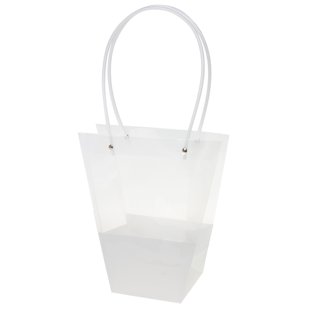 Пакет подарочный (пластик), 24x12xH26 см, набор (10 шт) Белый