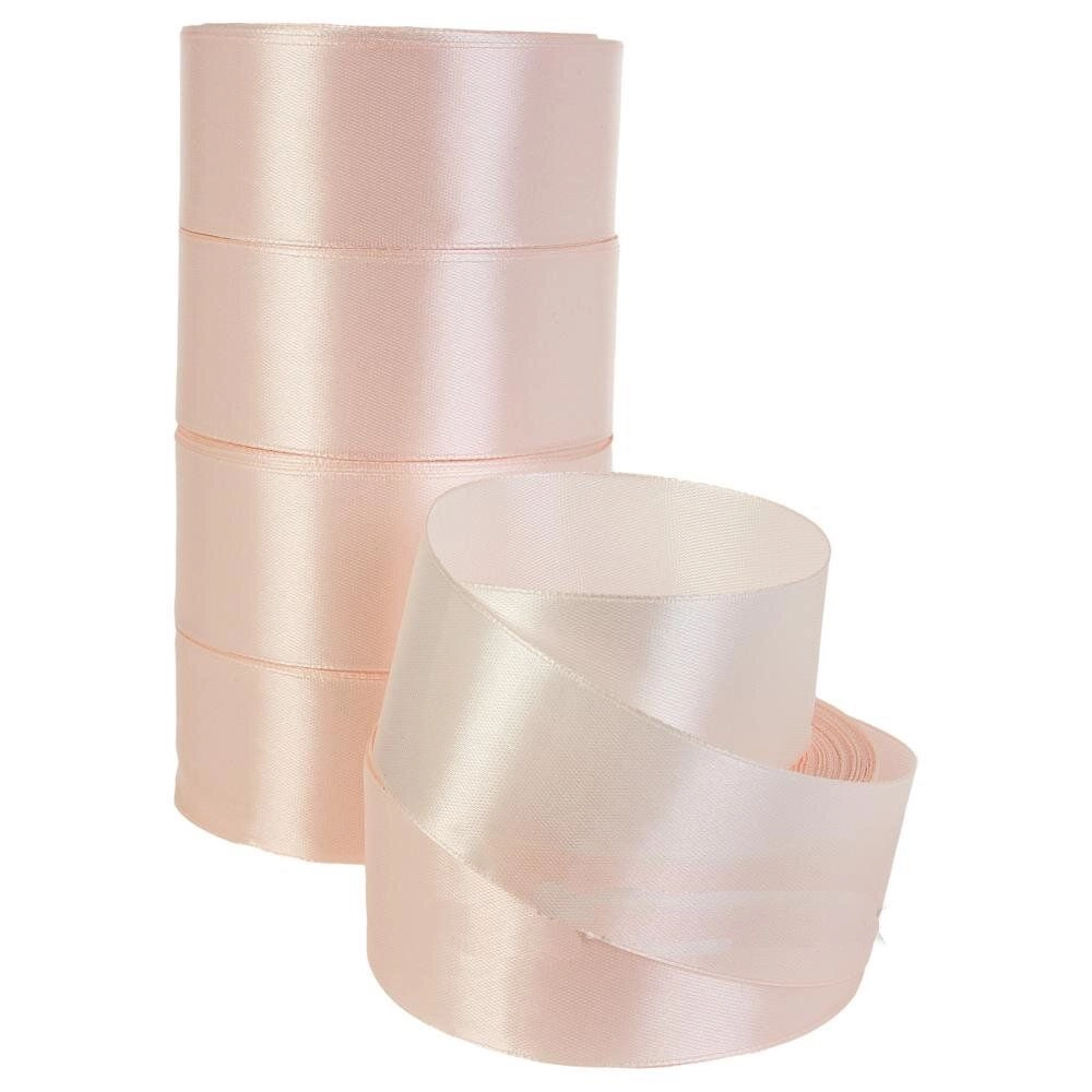 Лента атлас, 40 ммx25 ярд Кремовый