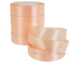 Лента атлас, 25 ммx25 ярд Лососевый