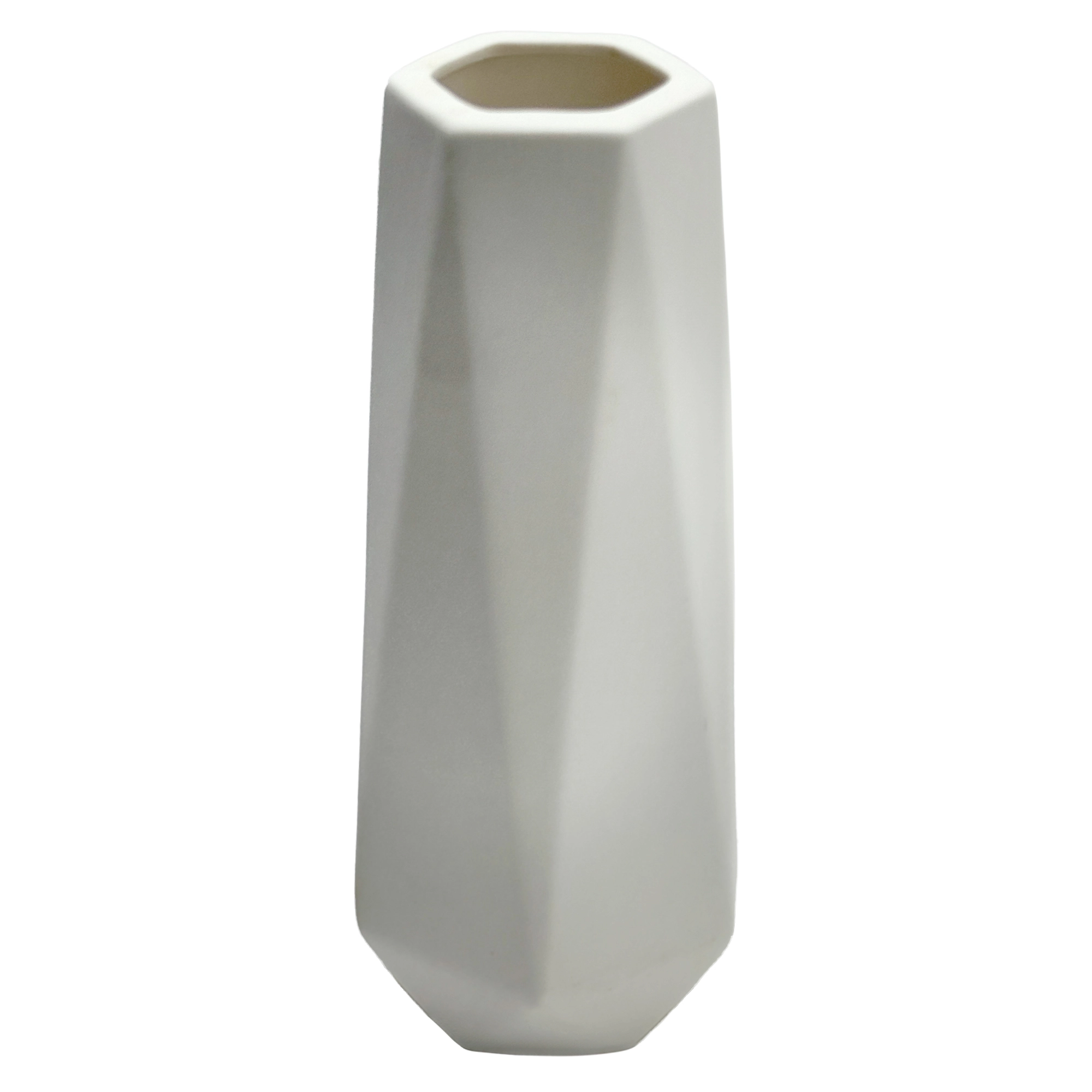 Ваза "White" (керамика), D5xH20 см Белый