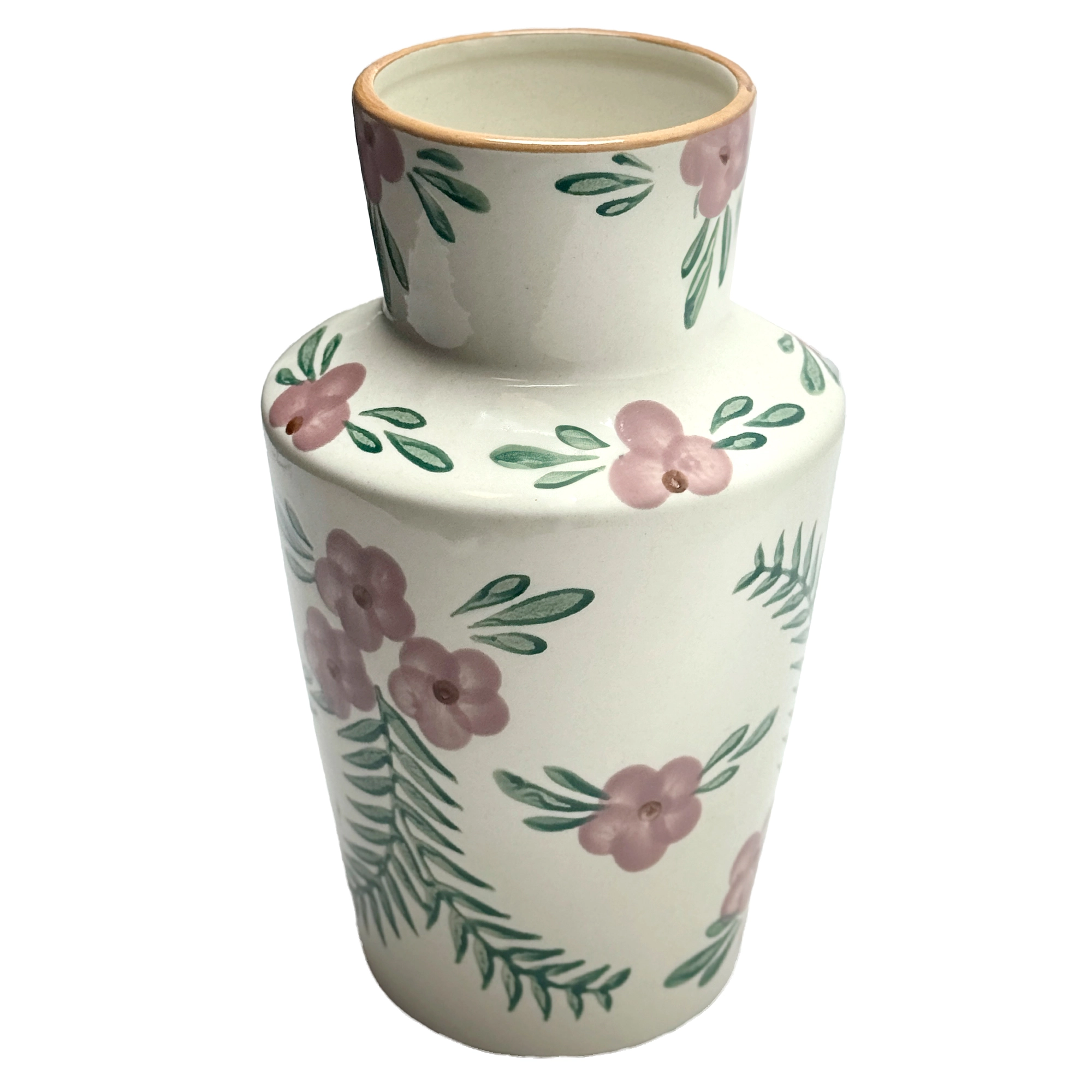 Ваза "Sakura" (керамика), D13xH22 см Белый-зеленый