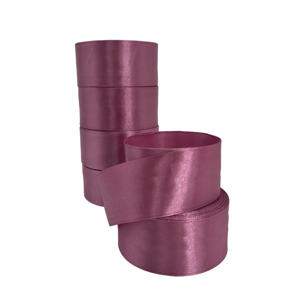 Лента атлас, 40 ммx25 ярд Сливовый