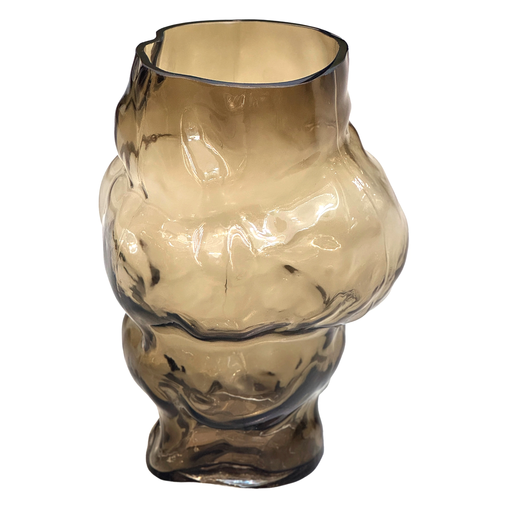 Ваза "Mars" (стекло), D20xH29,5 см Кофейный