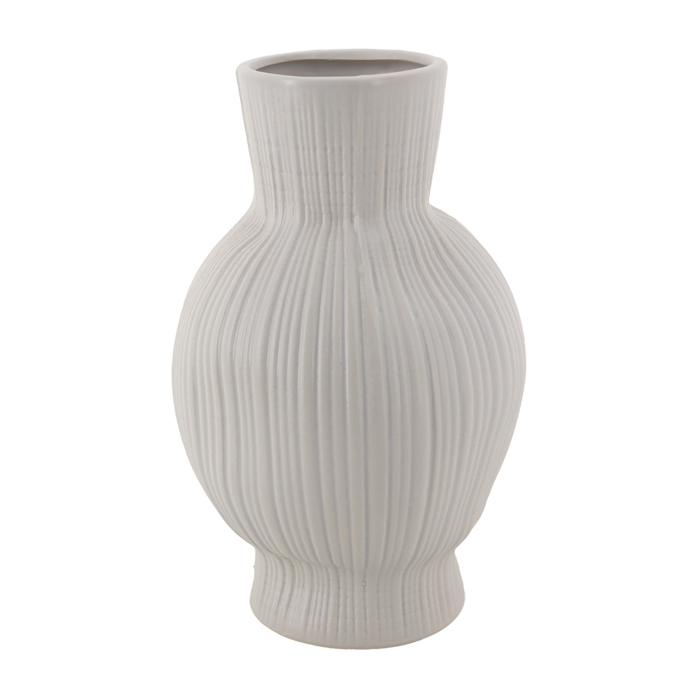 Ваза "Minos" (керамика), D17xH27 см Белый