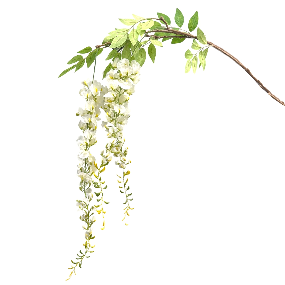 Цветок искусственный "Глициния", H170 см Белый