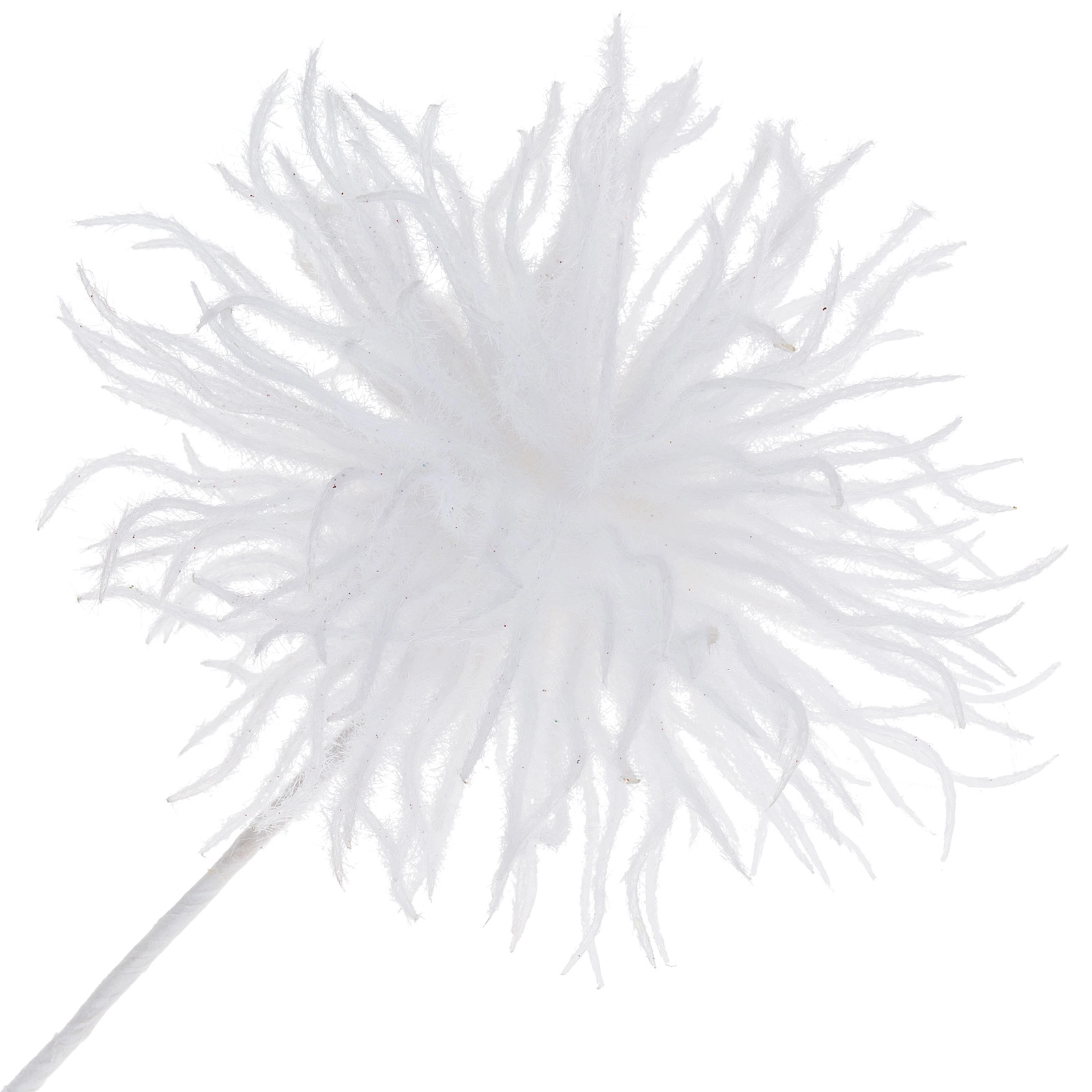 Ветка искусственная (пластик), H61 см Белый