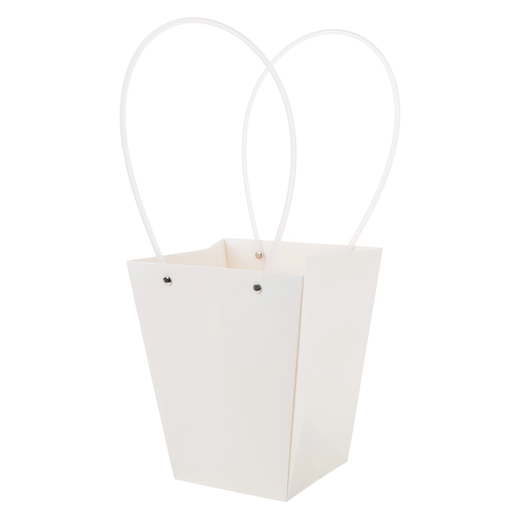 Сумка подарочная (картон), 17x11,5xH20 см, набор (10 шт), с ламинацией Белый