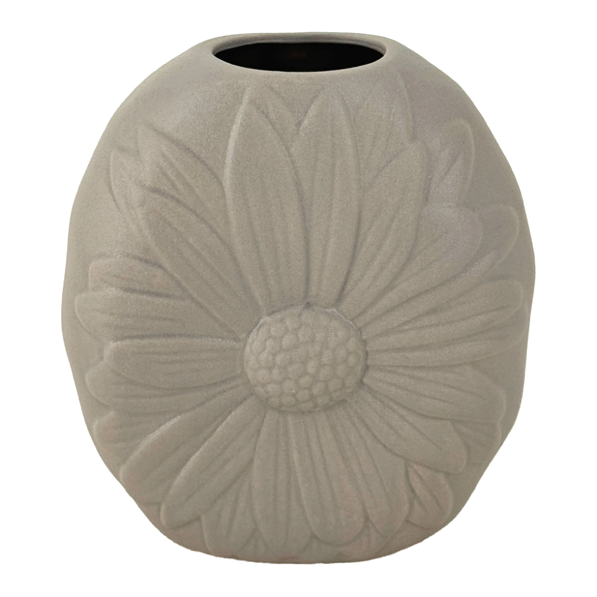 Ваза "Camomile" (керамика), 19x8xH20 см Серый