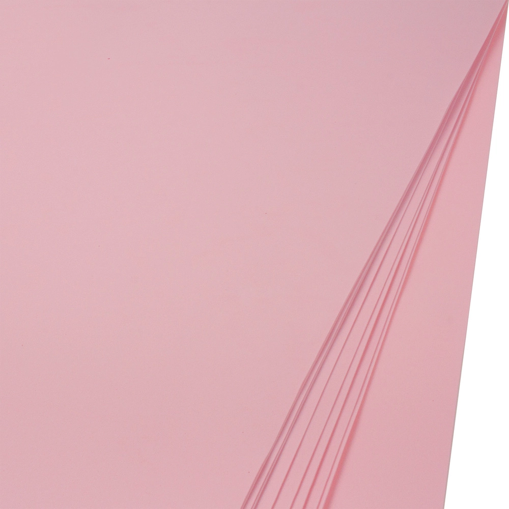 Фоамиран, 60x70 см, 1 мм, набор (10 шт) Светло-розовый