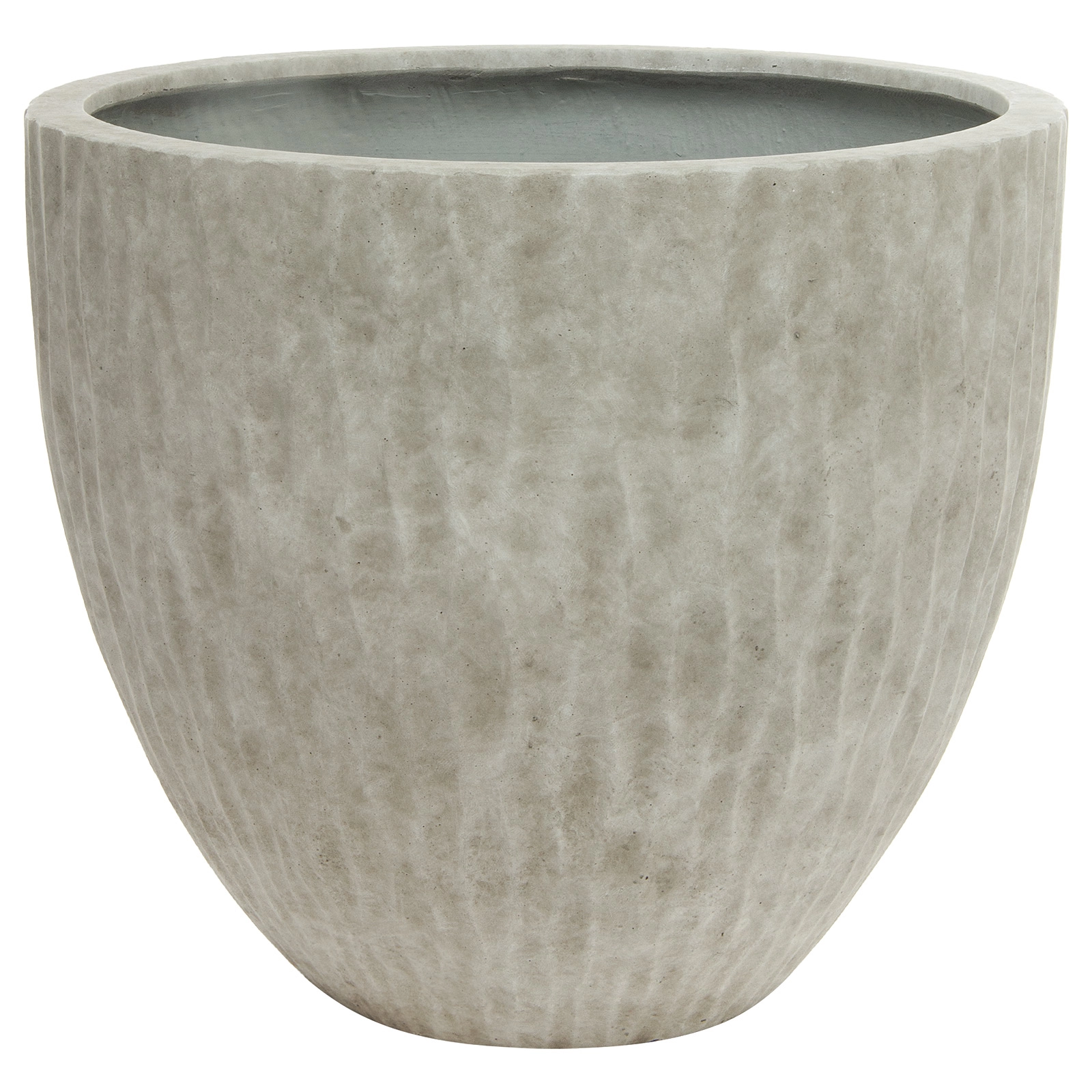Кашпо Nobilis Marco "Waves Ash-grey Round" (файкостоун), D60xH53 см Светло-серый