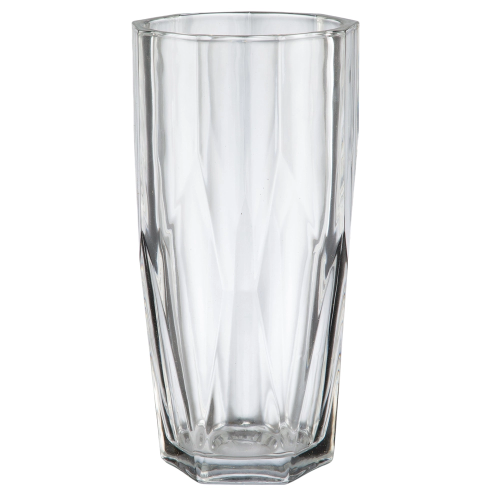 Ваза "Base W" (стекло), D12xH23 см Прозрачный