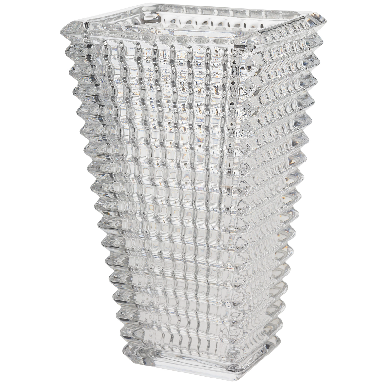 Ваза "Diamond" (стекло), 13,5x10xH23 см Прозрачный