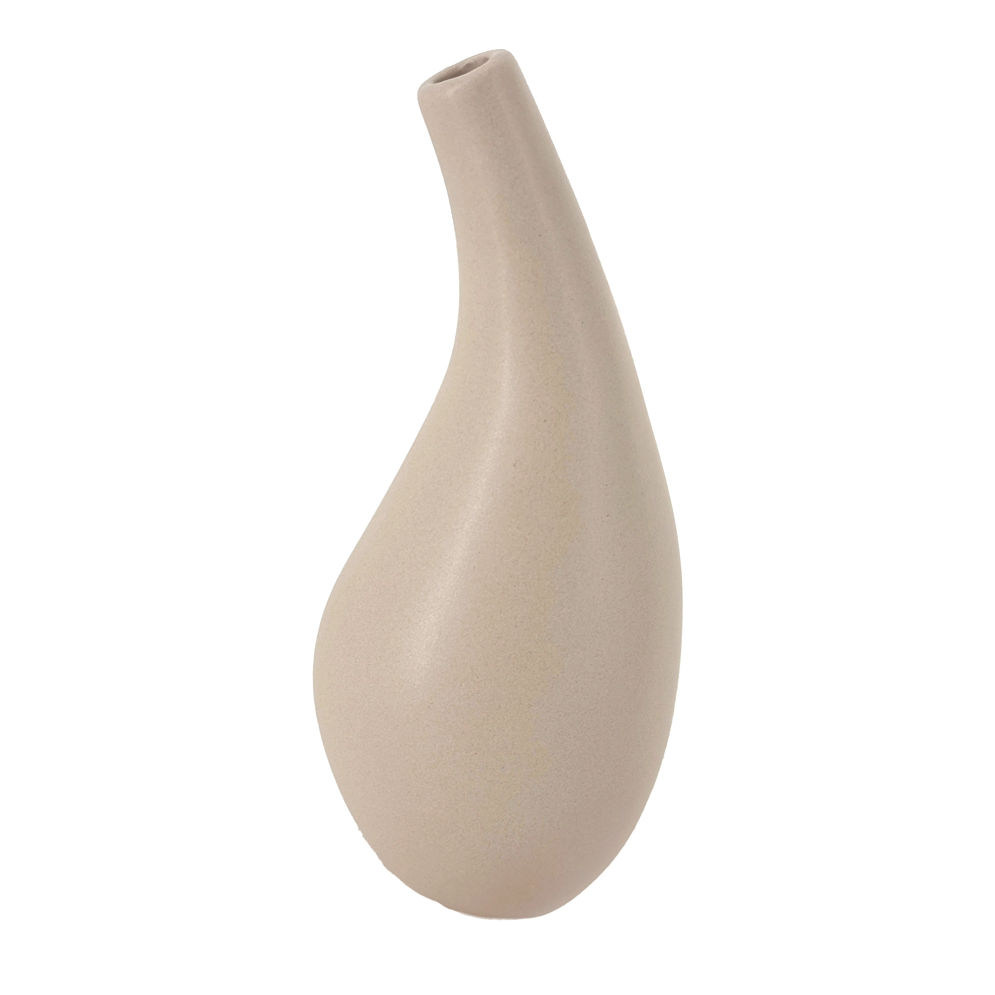 Ваза "Reactive" (керамика), D8xH18 см Бежевый