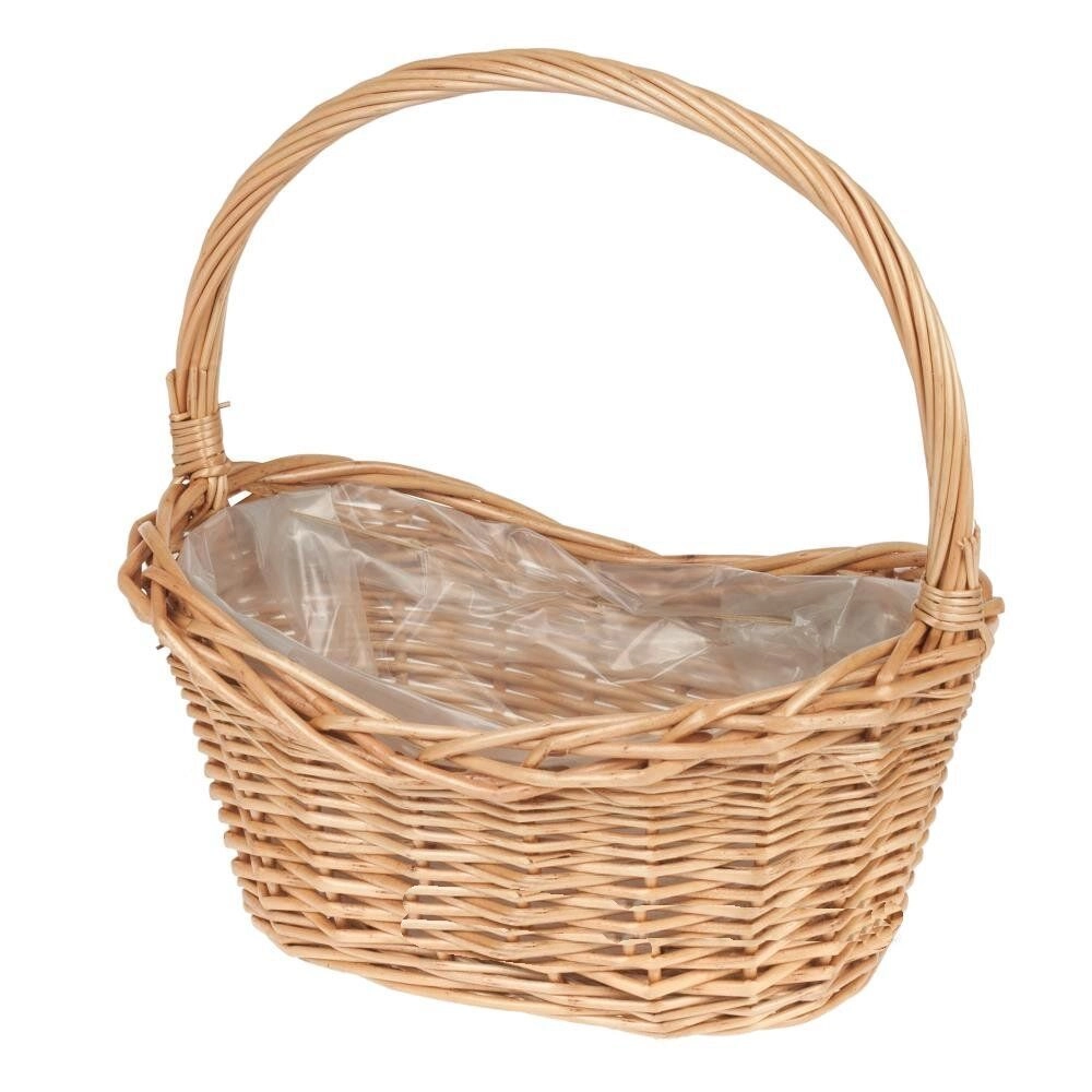 Корзина плетеная (ива), 40x30xH15/45 см Натуральный