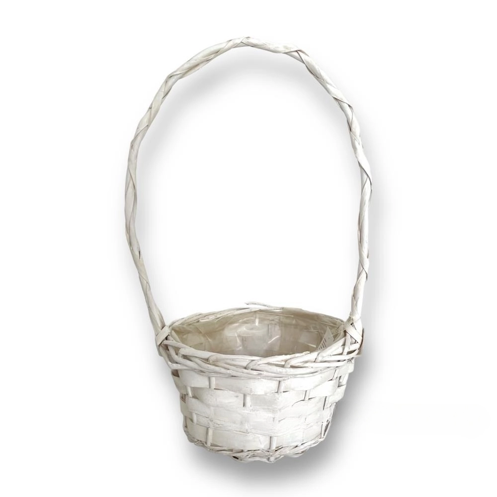 Корзина плетеная (ива), 20x10xH40 см Белый