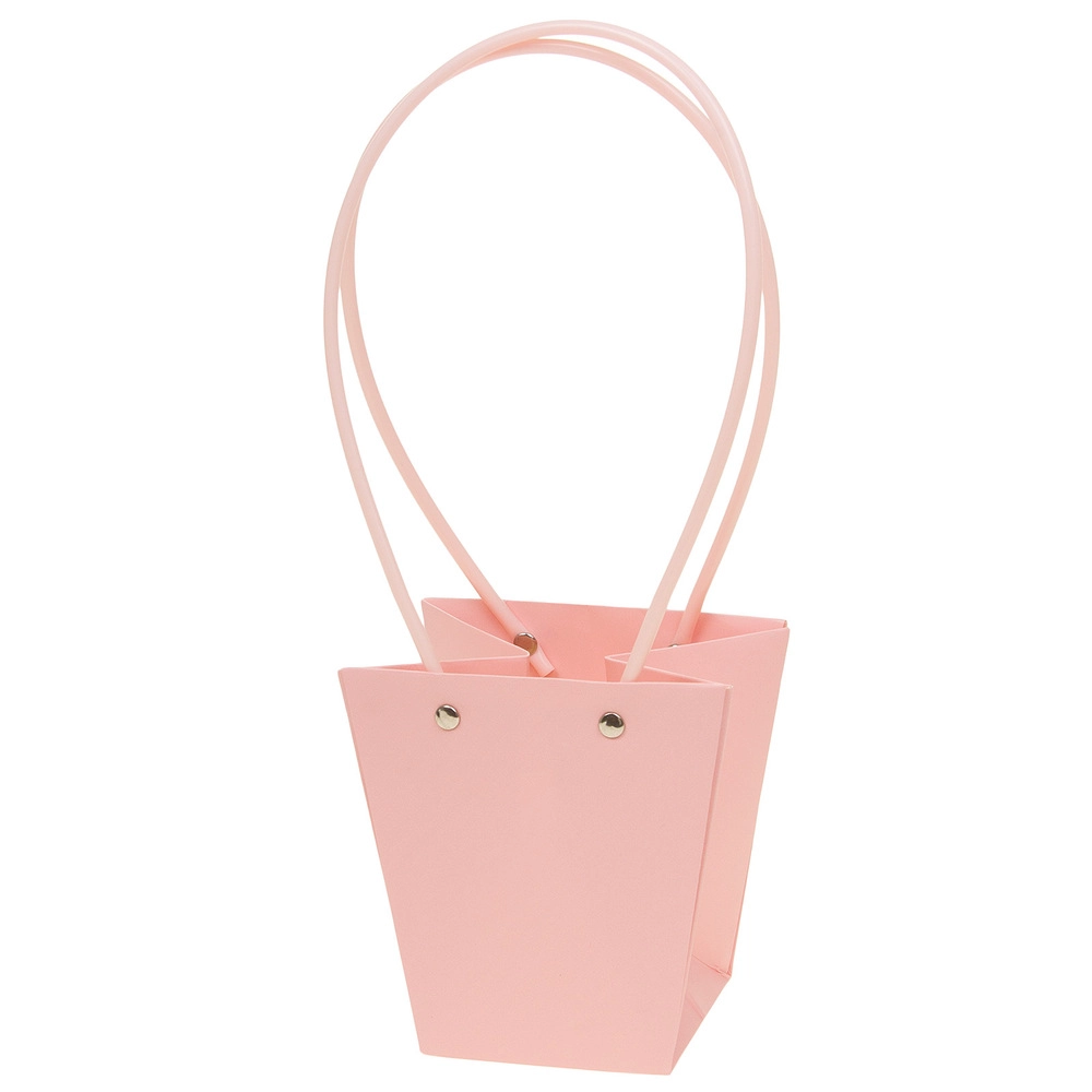 Сумка подарочная (картон), 12x8xH12,5 см, набор (10 шт), с ламинацией Розовый