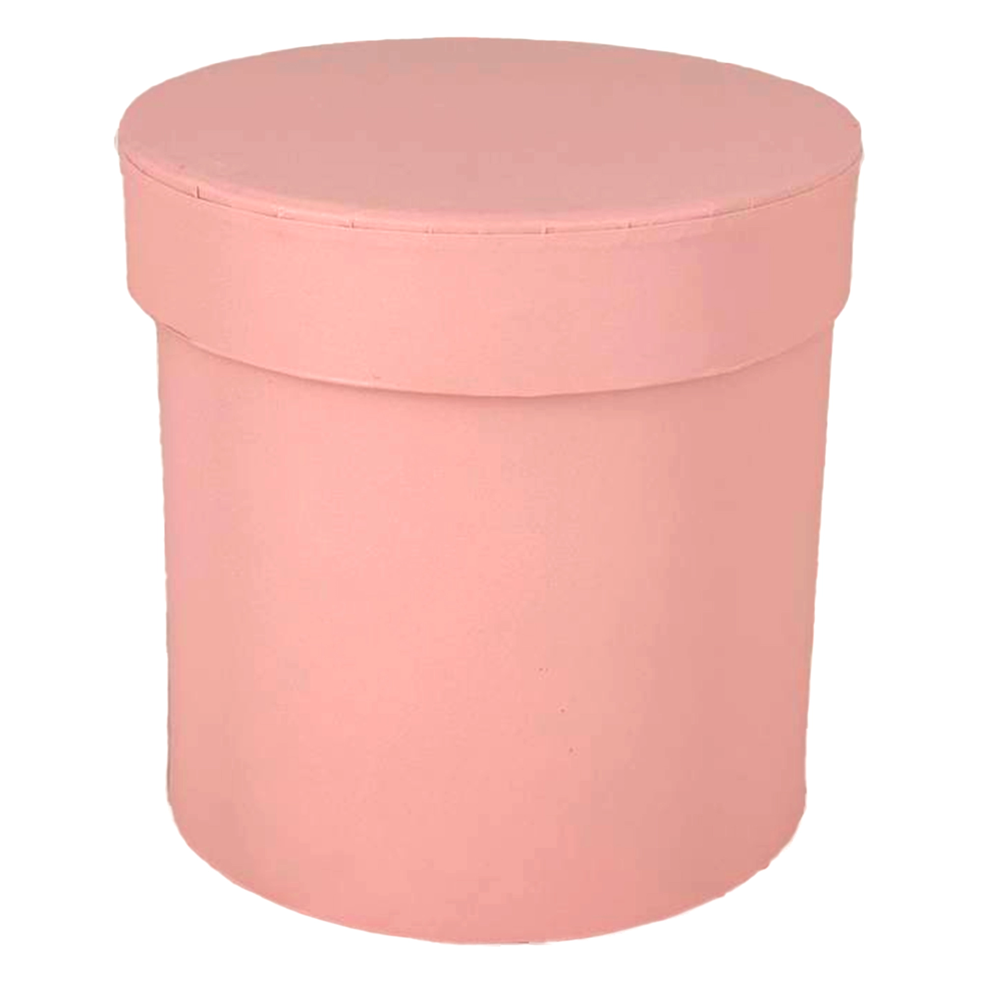 Коробка шляпная, D18xH18 см, с крышкой Светло-розовый