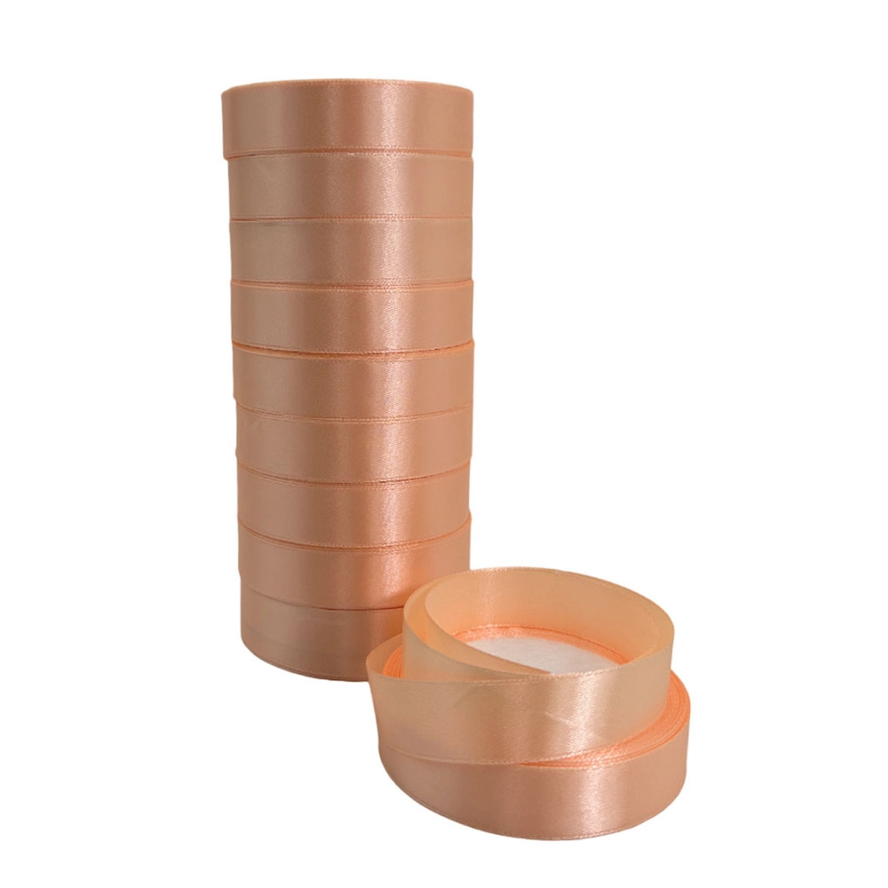 Лента атлас, 20 ммx25 ярд Лососевый