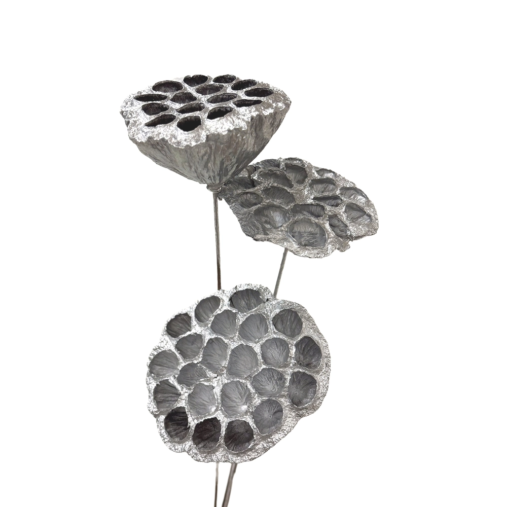 Лотос на вставке, D5-8xH60 см Серебряный
