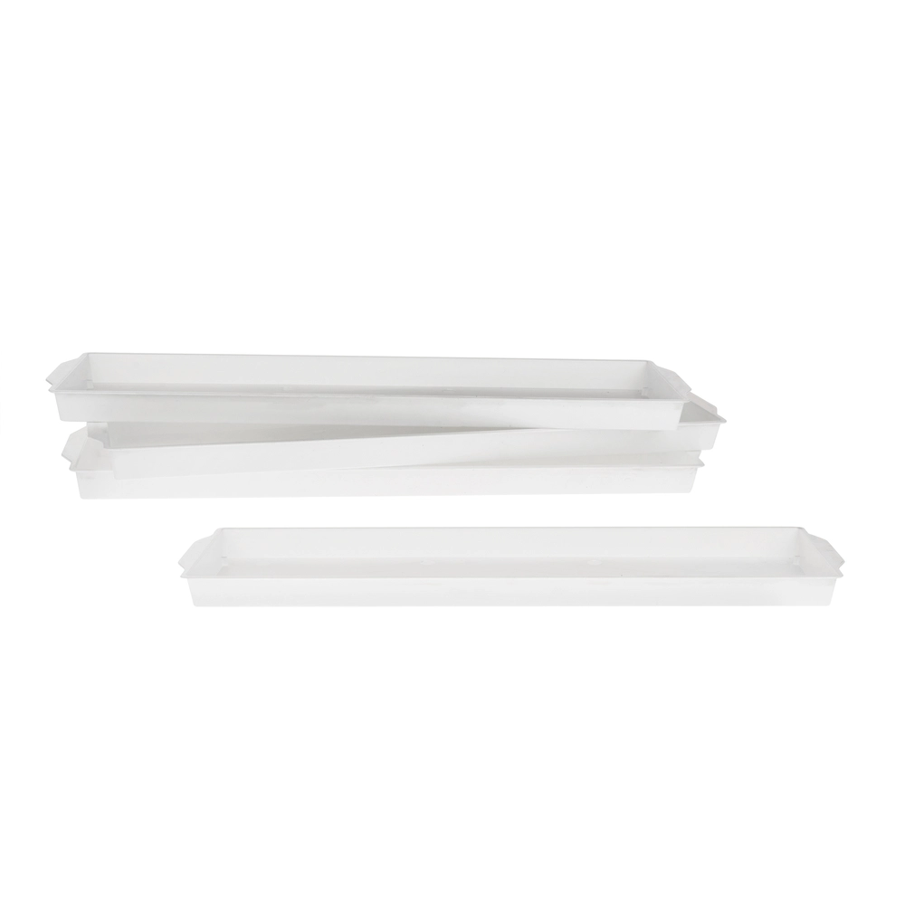 Поддон для кирпича (пластик), 49x12,5xH3 см, набор (10 шт) Белый