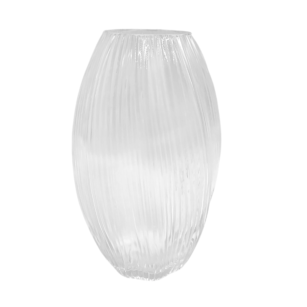 Ваза "Волна" (стекло), D18xH27 см Прозрачный