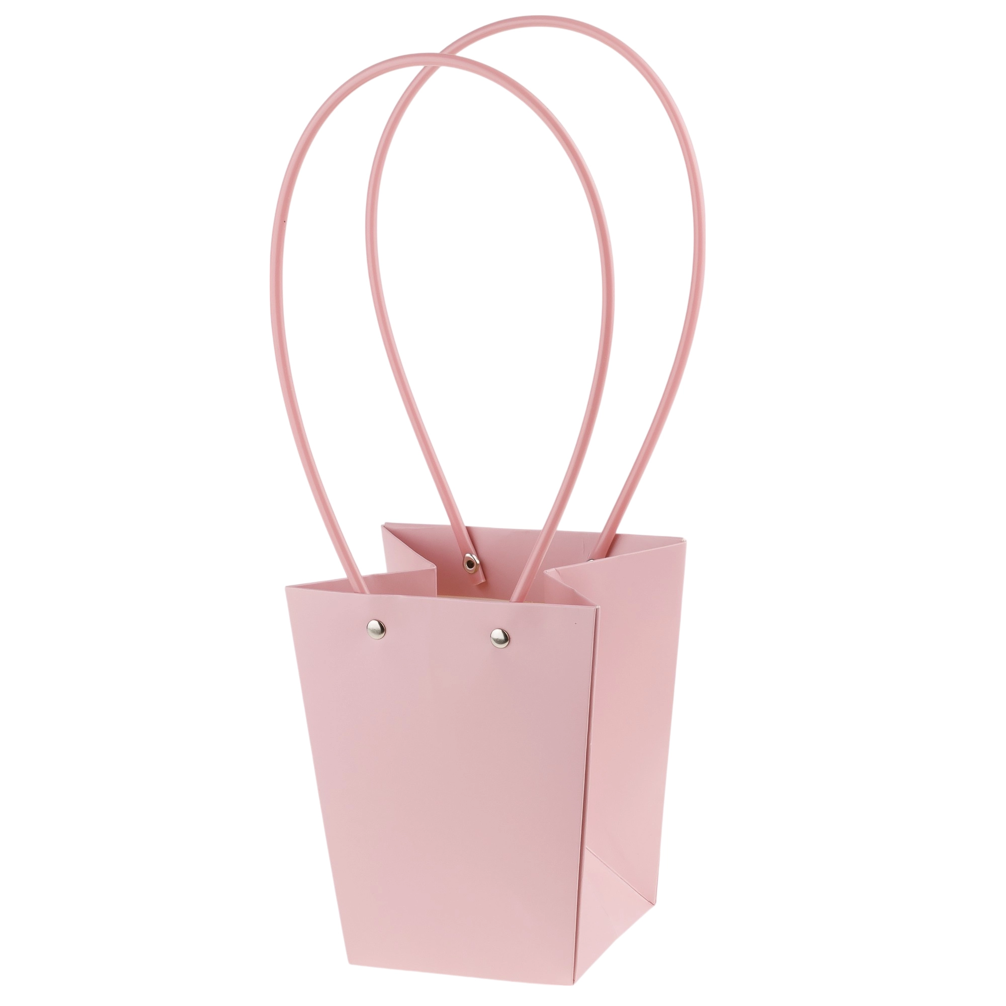 Сумка подарочная (картон), 13x9,5xH15,5 см, набор (10 шт), с ламинацией Пыльно-розовый