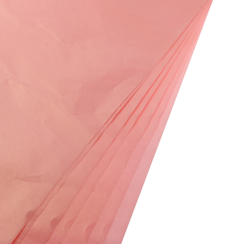 Бумага тишью "Металлик", 50x70 см, набор (10 шт) Персиковый