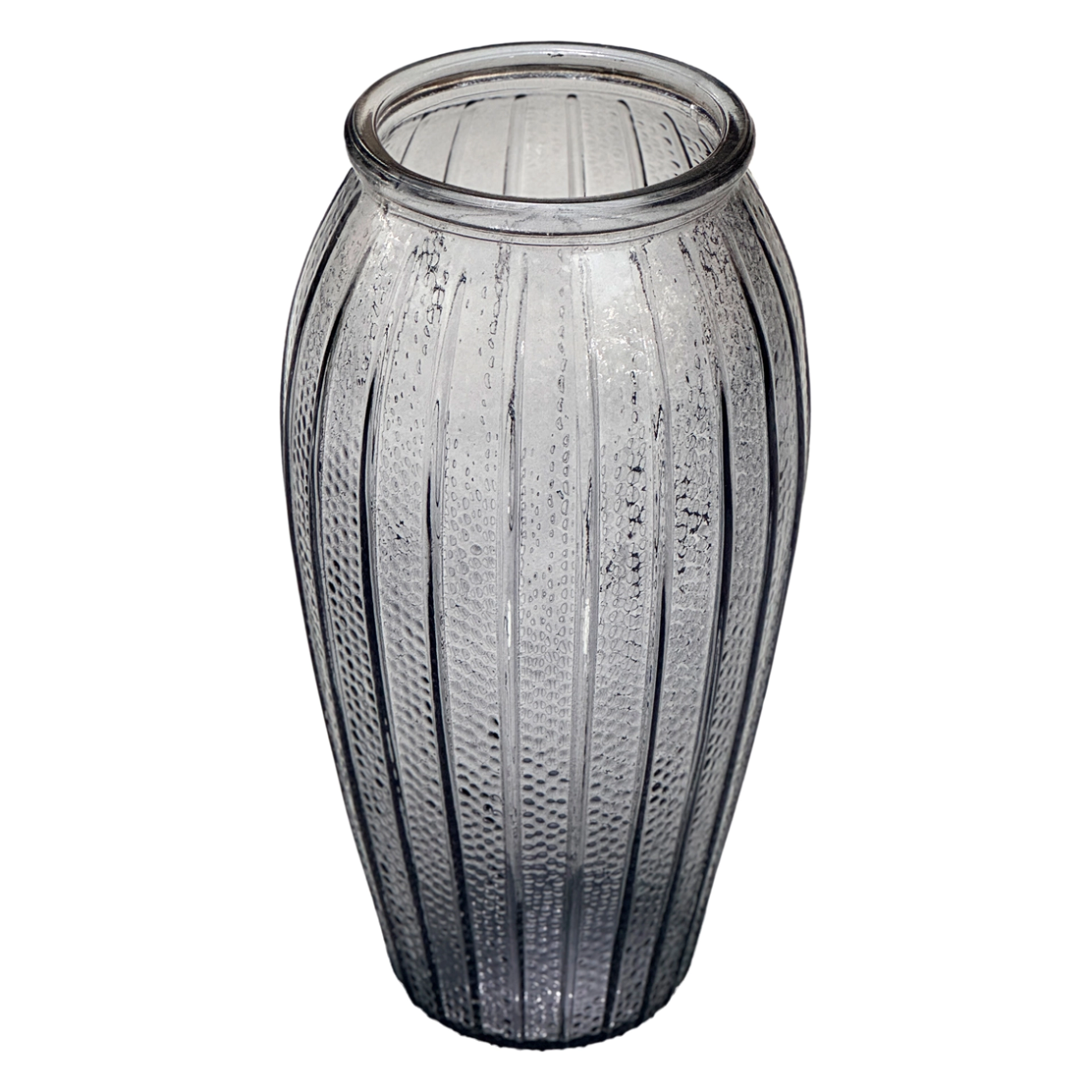 Ваза "Classic border" (стекло), D13xH26 см Серый