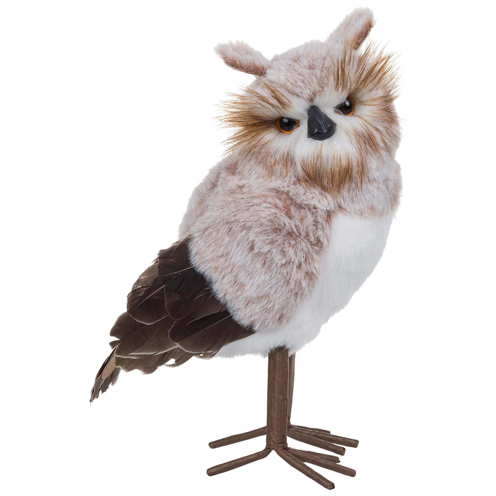 Фигура "Сова" (иск. мех), 16x12xH25 см Светло-коричневый