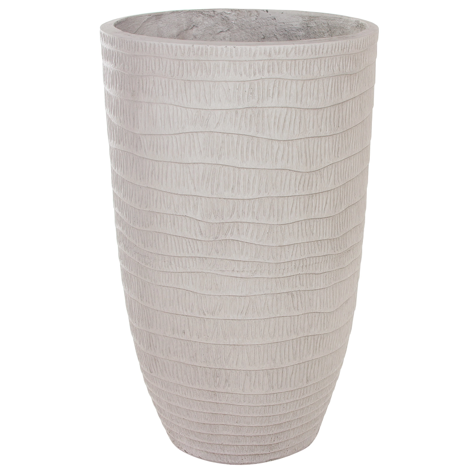 Кашпо Nobilis Marco "Waves grey Vase" (файберклэй), D45хH73 см Серый