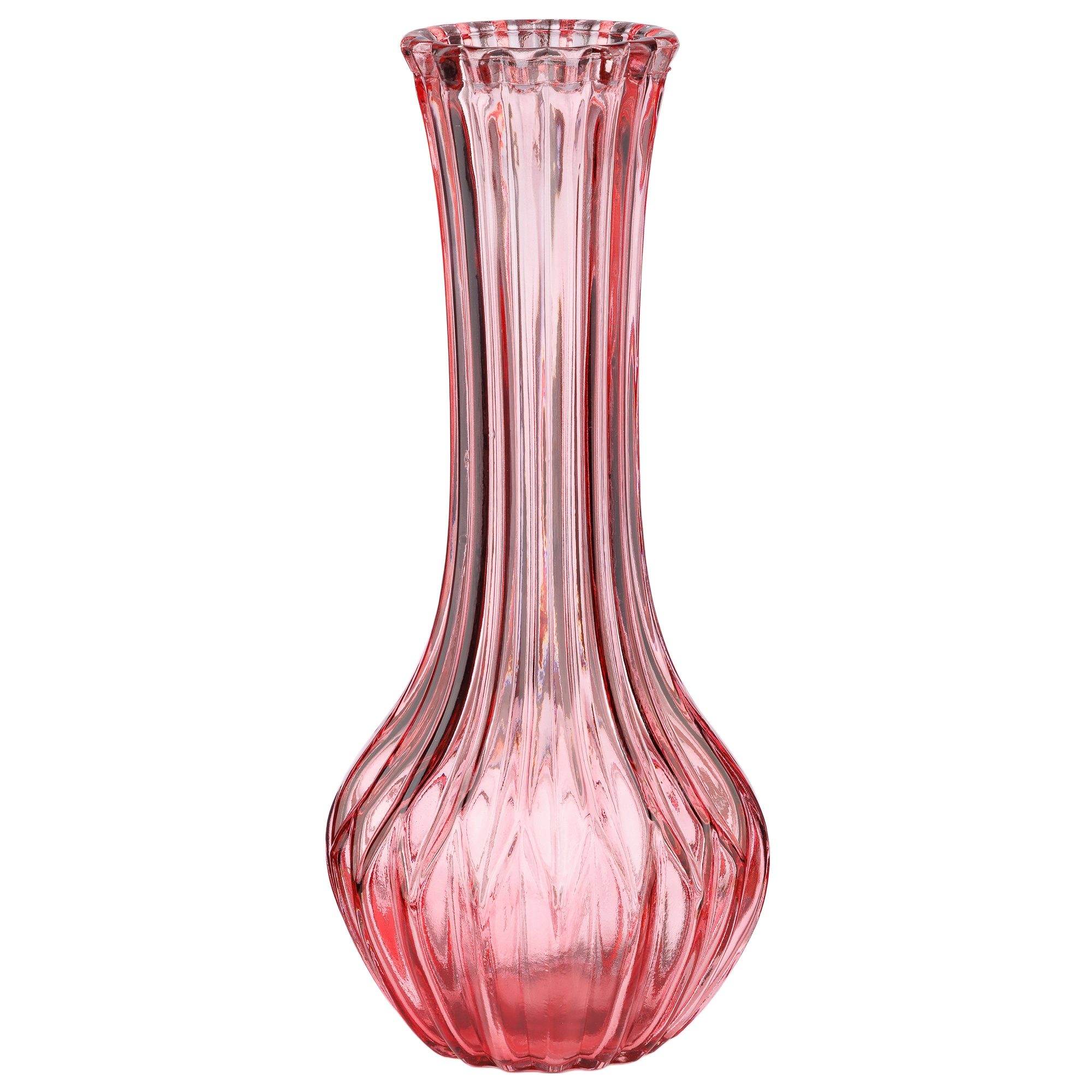 Ваза "Blossom" (стекло), D10xH22,5 см Розовый