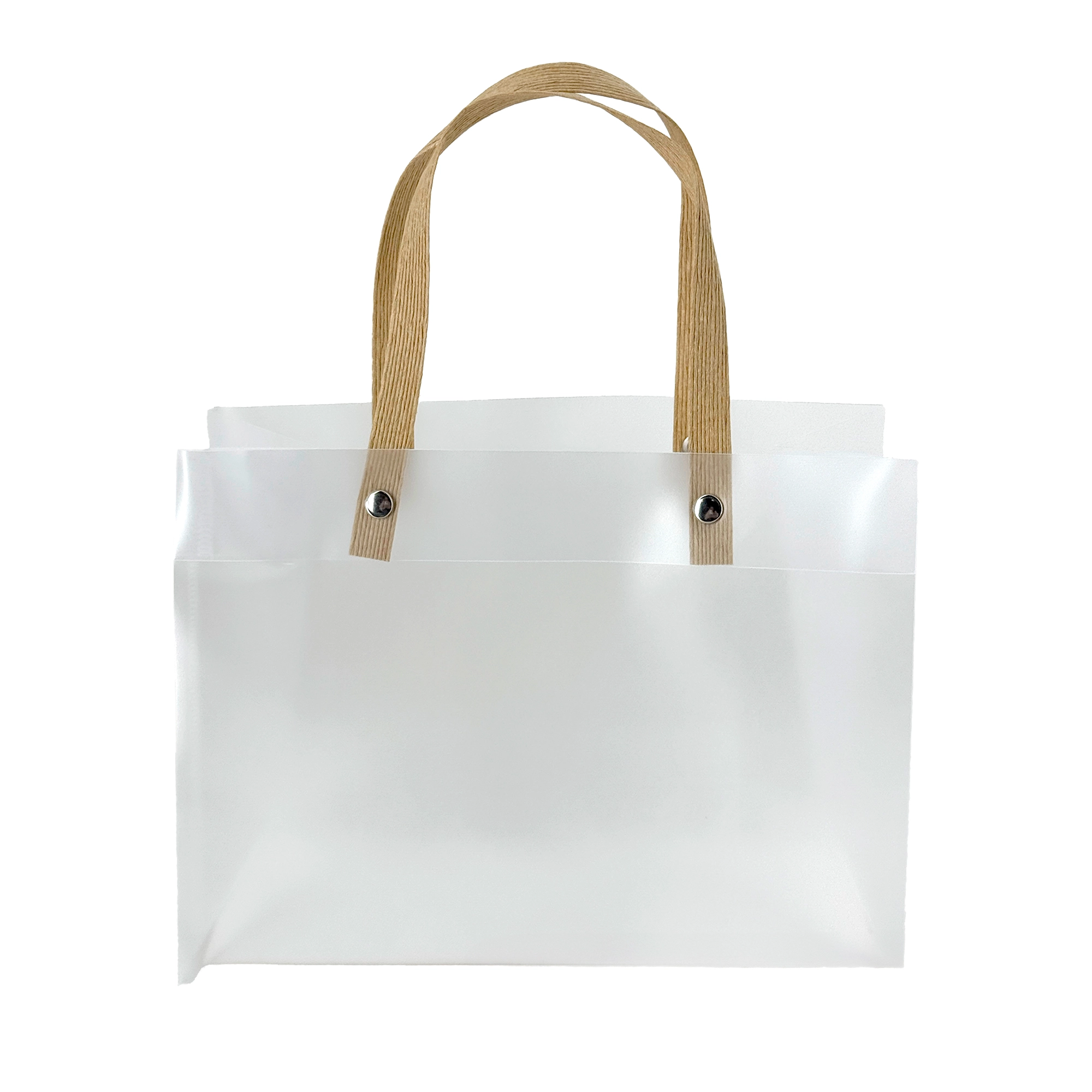 Сумка подарочная (пластик), 20x9xH15 см, набор (10 шт), матовые Прозрачный