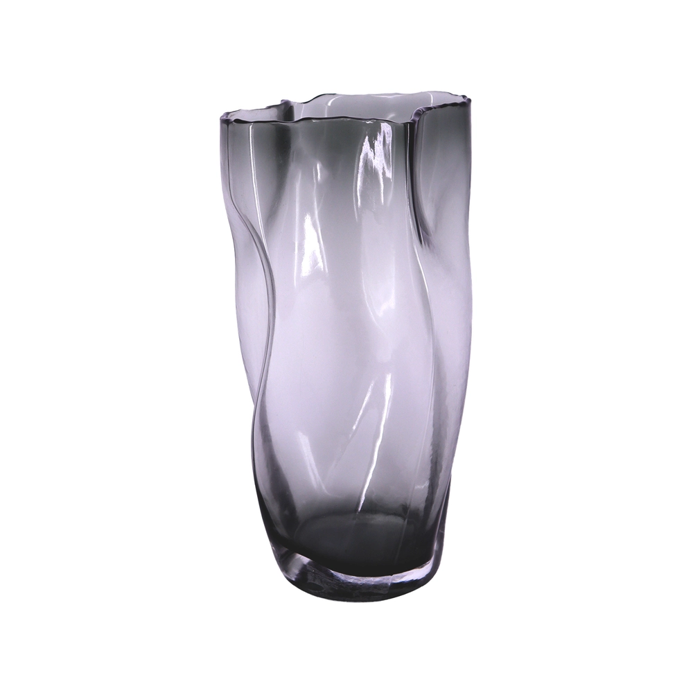 Ваза "Paper" (стекло), D15,5хH28 см Серый