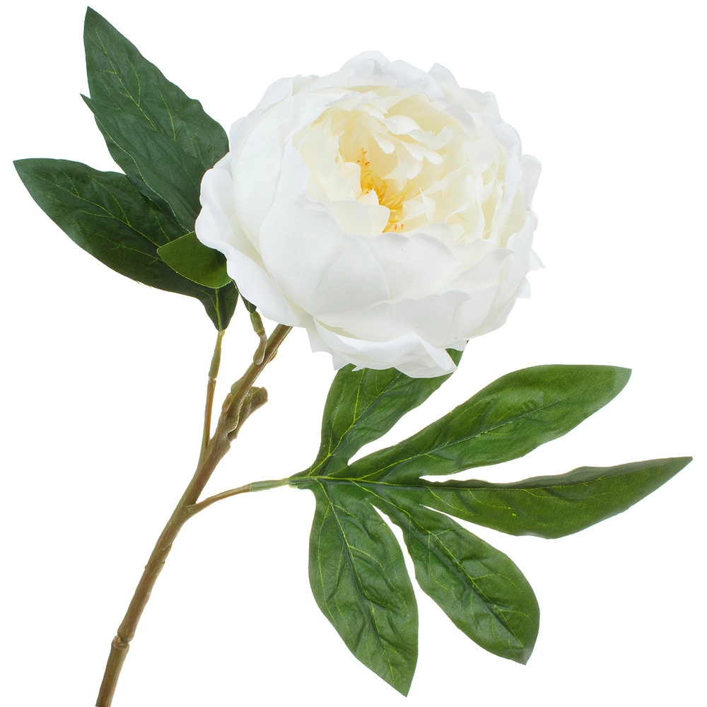 Цветок искусственный "Пион", H58 см Белый