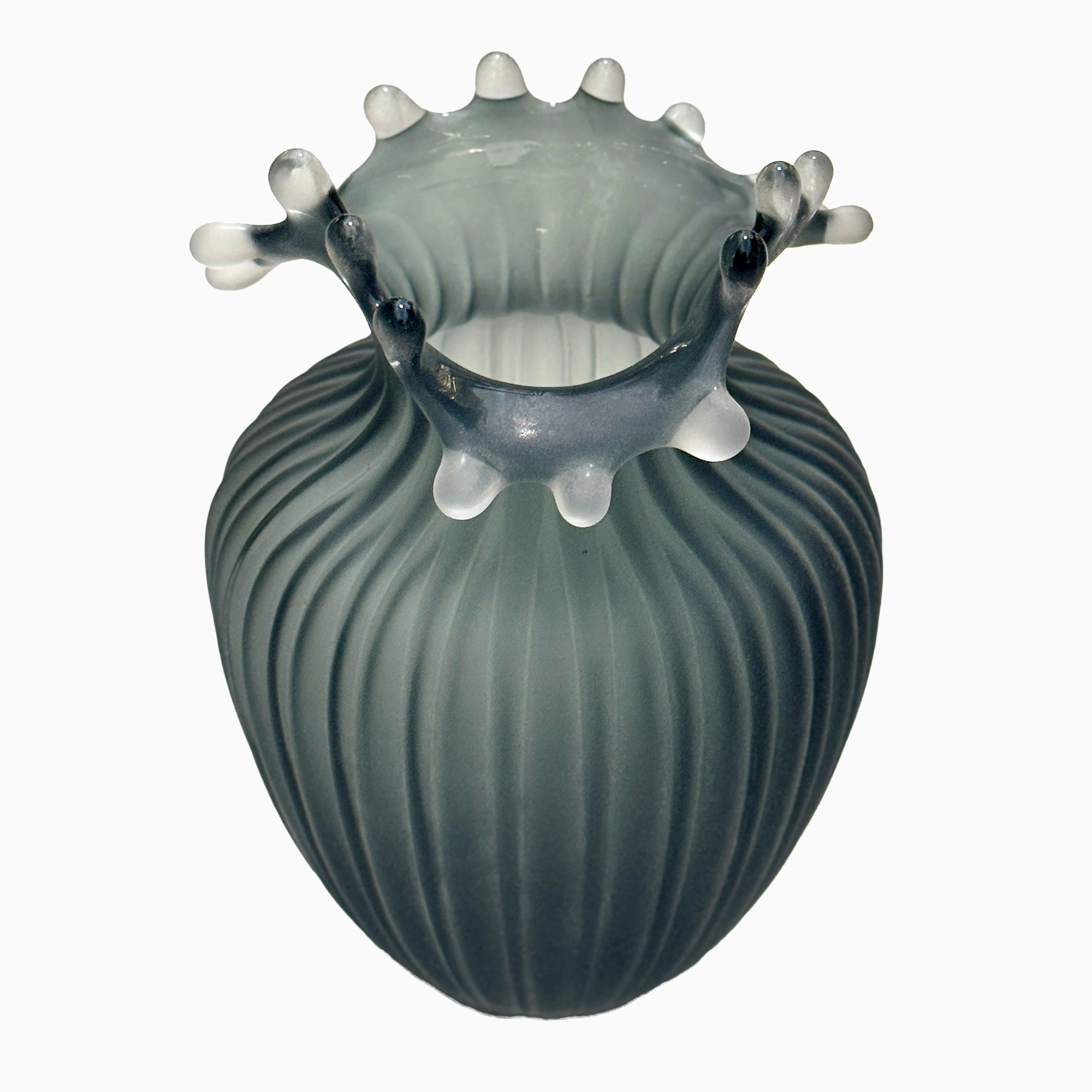 Ваза "Splash" (стекло), D14xH22 см Серый