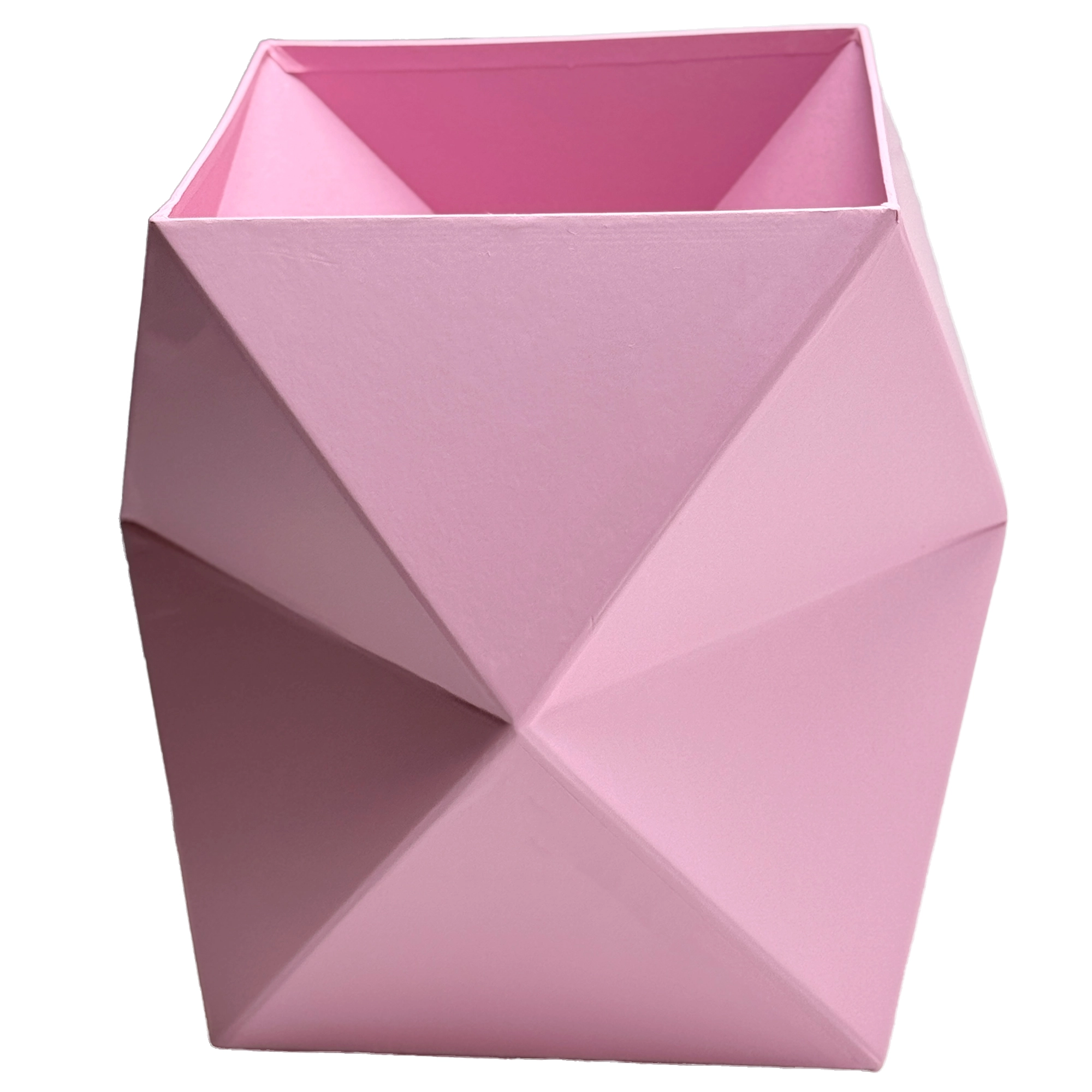 Коробка-кашпо "Geometry", 26,5x26,5xH24 см Розовый