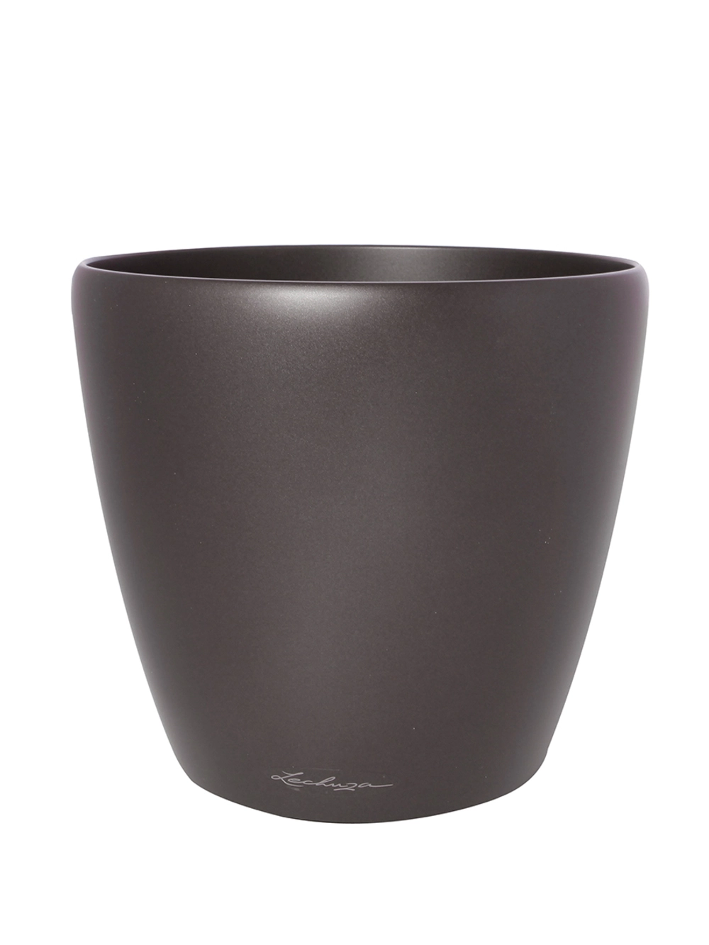 Кашпо Lechuza "Classico LS Complete charcoal metallic" (пластик), D50xH47 см Антрацитовый металлик