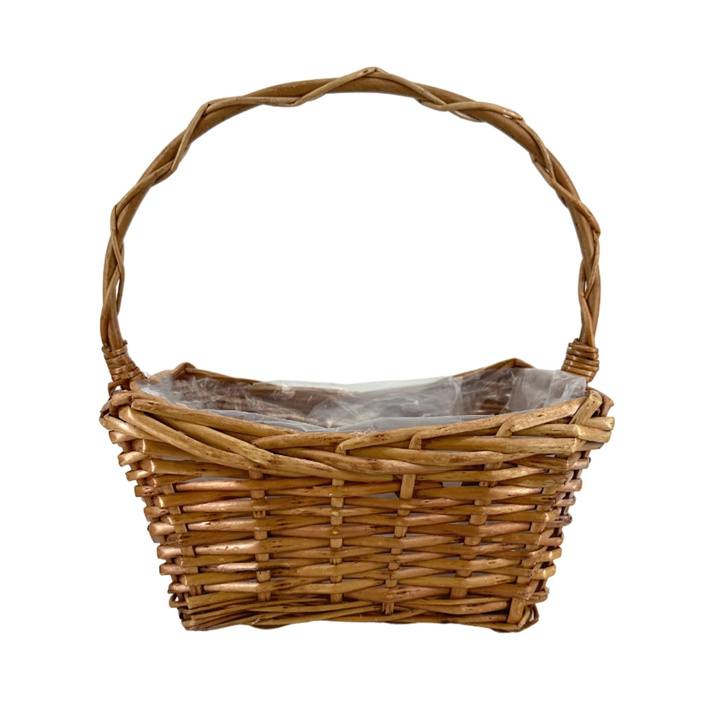 Корзина плетеная (ива), 24x17xH12/21 см Коричневый