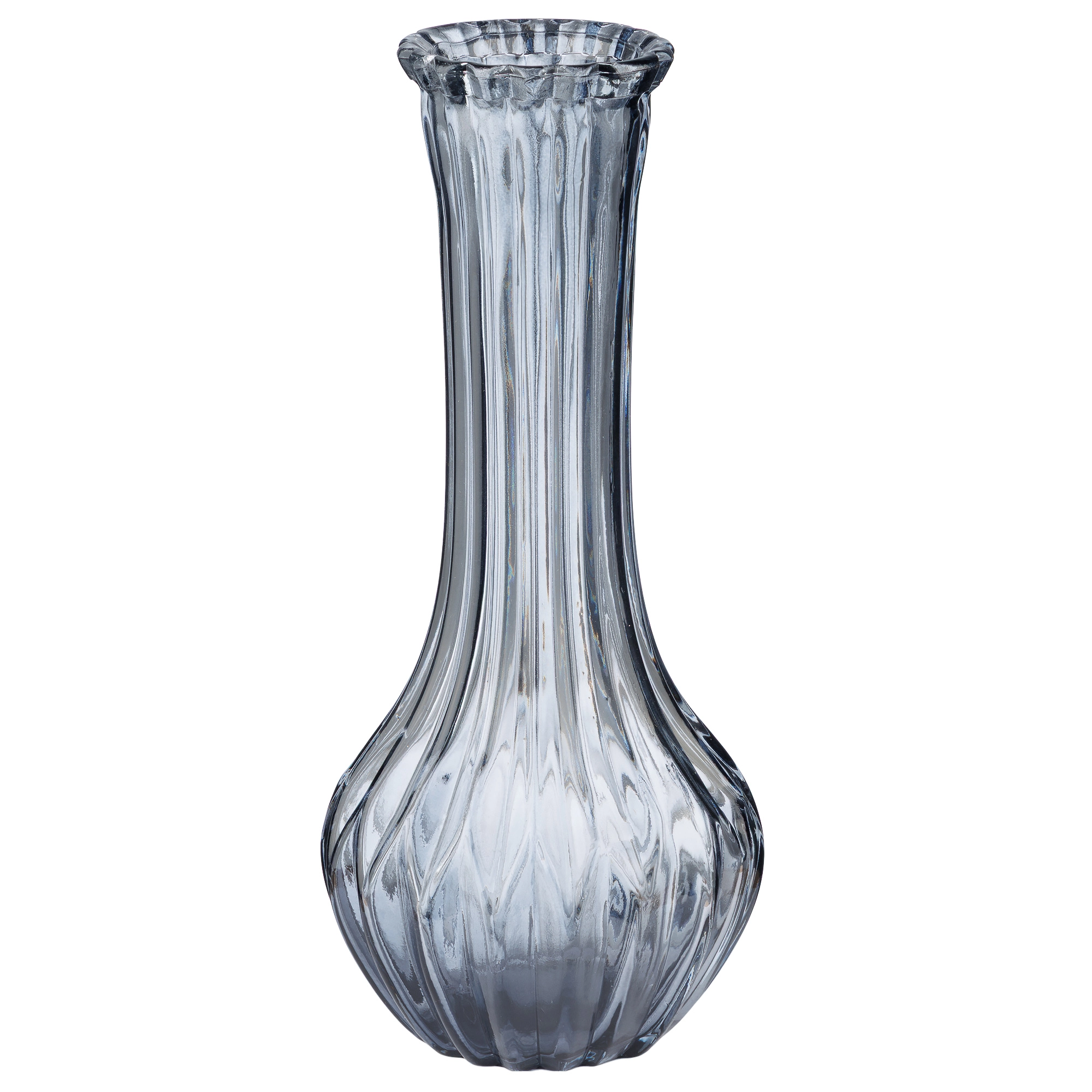 Ваза "Blossom" (стекло), D10xH22,5 см Серый