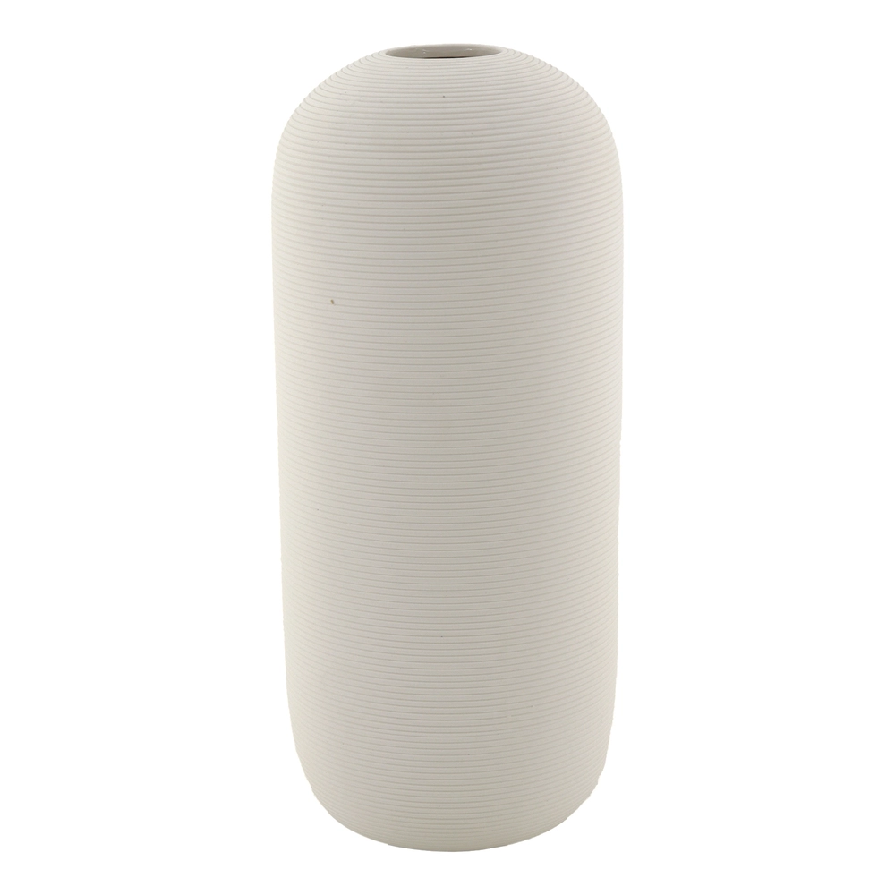 Ваза "Creamy marble" (керамика), D11xН25 см Кремовый